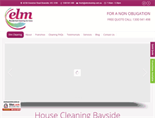 Tablet Screenshot of elmcleaning.com.au